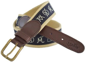 Lexhis Gürtel aus Leder und Canvas in Blau Marine 35 mm – Bild 1 von 1