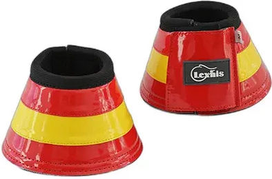 Produktbild von Lexhis Hufglocken Gamaschen aus Neopren in Rot oder Bunt Größe L