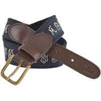Produktbild von Lexhis Kindergürtel aus Leder und Canvas in Blau und Marine 30 mm