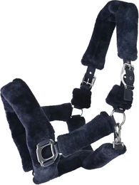 Lexhis Kunstpelzhalfter für Pferde aus Nylon in Blau oder Schwarz – Bild 1 von 1