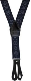 Lexhis Leder- und Elastikträger in Blau und Marine – Bild 1 von 1