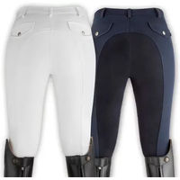 Produktbild von Lexhis Macra Turnierhose Full Zip Damen Reithose aus Baumwolle Weiß Größe 44