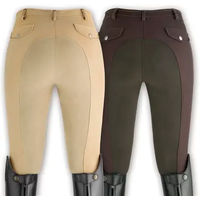 Produktbild von Lexhis Macra Turnierhose Full Zip Reithose Damen Beige Baumwolle Größe 46