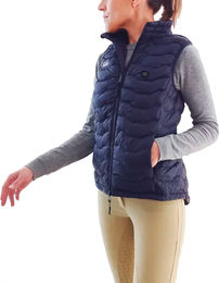 Produktbild von Lexhis Numa Hundeweste mit Batterie aus Daunenmaterial Blau Größe S
