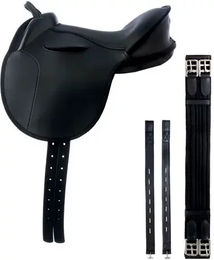 Produktbild von Lexhis Pinokio Ponysattel aus synthetischem Material in Schwarz