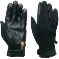Produktbild von Lexhis Reit-Handschuhe aus Leder und Strick Schwarz Unisex XL