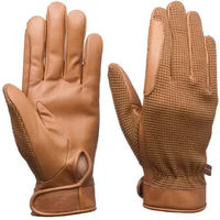 Produktbild von Lexhis Reit-Handschuhe aus Strick und Leder Braun Unisex XL