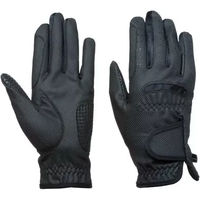 Produktbild von Lexhis Reithandschuhe aus Kunstleder Unisex Schwarz Größe M