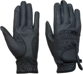 Produktbild von Lexhis Reithandschuhe aus Kunstleder Unisex Schwarz XL