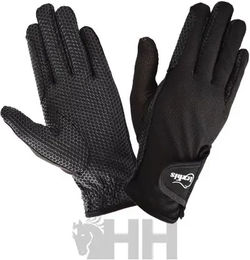 Produktbild von Lexhis Reithandschuhe Carbon mit Silikon für Sommer und Unisex in Schwarz Größe L