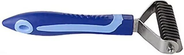 Lexhis Soft Line Entwirrungs-Grooming-Kamm aus Gummi und Kunststoff in Blau – Bild 1 von 1