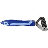 Produktbild von Lexhis Soft Line Entwirrungs-Grooming-Kamm aus Gummi und Kunststoff in Blau