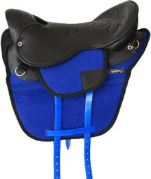 Produktbild von Lexhis Vibha Reitsattel aus Leder in Blau