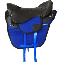 Produktbild von Lexhis Vibha Reitsattel aus Leder in Blau 18 Zoll