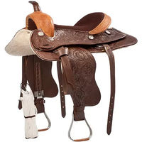 Produktbild von Lexhis Westernsattel aus Leder für Pferde in Braun 16 Zoll