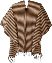 Produktbild von Lexhis Woll-Poncho für Damen und Herren in Braun