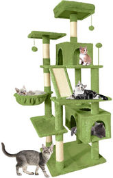 Liangpin Jiazuo Katzenturm mit mehreren Ebenen und Sisal in Grün für Indoor-Katzen 178 cm – Bild 1 von 1