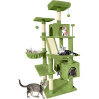 Produktbild von Liangpin Jiazuo Katzenturm mit mehreren Ebenen und Sisal in Grün für Indoor-Katzen 178 cm