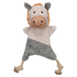 LIBAR Quietschspielzeug Flamingo aus Stoff in Braun und Grau 25x9,5x34cm – Bild 1 von 3