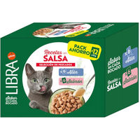 Produktbild von Libra Katzen Nassfutter Fischauswahl Lachs und Thunfisch in Sauce 12 x 85 g