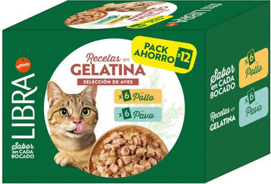 Libra Katzen Nassfutter Geflügelauswahl Huhn & Truthahn in Gelee 12 x 85 g – Bild 1 von 1