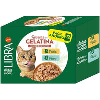 Produktbild von Libra Katzen Nassfutter Geflügelauswahl Huhn & Truthahn in Gelee 12 x 85 g