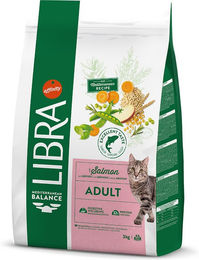 Produktbild von Libra Katzenfutter Adult Lachs Huhn ohne Farb- und Aromastoffe 2 x 3 kg - 2 x 3 kg