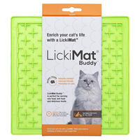 Produktbild von LickiMat Buddy Cat Schleckmatte für Katzen Grün 20x20 cm aus TPR