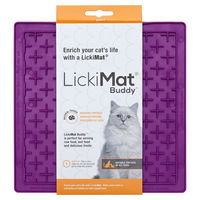 Produktbild von LickiMat Buddy Cat Schleckmatte für Katzen Lila 20x20cm aus TPR