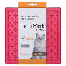 LickiMat Buddy Cat Schleckmatte für Katzen Rosa 20x20 cm aus TPR – Bild 1 von 2