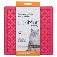 Produktbild von LickiMat Buddy Cat Schleckmatte für Katzen Rosa 20x20 cm aus TPR