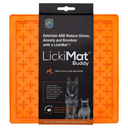 LickiMat Buddy Schleckmatte für Hunde und Katzen Orange Größe M – Bild 1 von 5