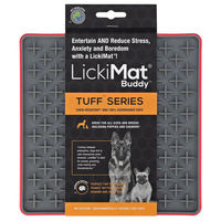 Produktbild von LickiMat Buddy Tuff Schleckmatte aus TPR in Rot