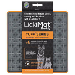 LickiMat Buddy Tuff Schleckmatte für Hunde in Orange, Größe S, 20x20 cm – Bild 1 von 10