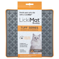 Produktbild von LickiMat Buddy Tuff Schleckmatte für Katzen Orange 20x20 cm aus TPR