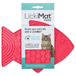 LickiMat Casper & Felix Schleckmatte für Katzen aus Naturgummi in Pink 22x16cm – Bild 1 von 7