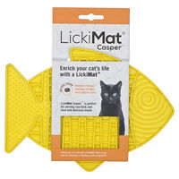 Produktbild von LickiMat Casper Schleckmatte für Katzen Gelb aus TPR 22x16cm
