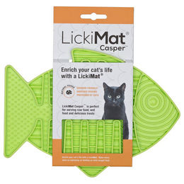LickiMat Casper Schleckmatte für Katzen Grün 22x16 cm aus TPR – Bild 1 von 3