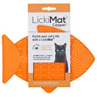 Produktbild von LickiMat Casper Schleckmatte für Katzen Orange 22x16cm