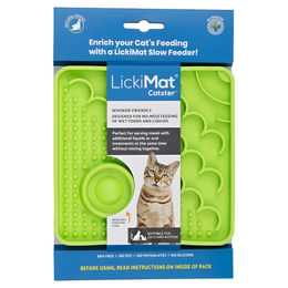 LickiMat Catster Schleckmatte für Katzen grün 15x15 cm aus TPR – Bild 1 von 4
