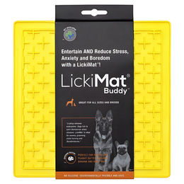 Produktbild von LickiMat Classic Buddy Schleckmatte aus TPR Gelb 20 x 20 cm