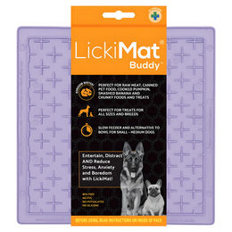 Produktbild von LickiMat Classic Buddy Schleckmatte aus TPR in Lila 20 x 20 cm
