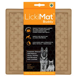 LickiMat Classic Buddy Schleckmatte für Hunde aus TPR in Braun zur Angstlinderung und Beschäftigung – Bild 1 von 8