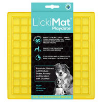 Produktbild von LickiMat Classic Playdate Schleckmatte aus TPR Gelb 20 x 20 cm