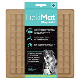LickiMat Classic Playdate Schleckmatte für Hunde aus Gummi in Coffee 20 x 20 cm – Bild 1 von 6