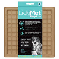 Produktbild von LickiMat Classic Playdate Schleckmatte für Hunde aus Gummi in Coffee 20 x 20 cm