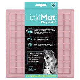 LickiMat Classic Schleckmatte Set 3er Pack aus TPR in Grün und Rosa für Hunde und Katzen - 3 x 20 cm – Bild 1 von 3