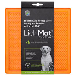 LickiMat Classic Soother Schleckmatte für Hunde Orange Größe L – Bild 1 von 7