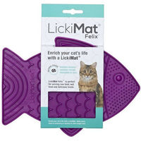 Produktbild von LickiMat Felix Schleckmatte aus Naturkautschuk für Katzen in Lila