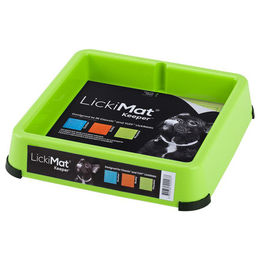 LickiMat Keeper Leckmattenhalter Spritzschutz aus Kunststoff in Grün 26 x 26 cm – Bild 1 von 7